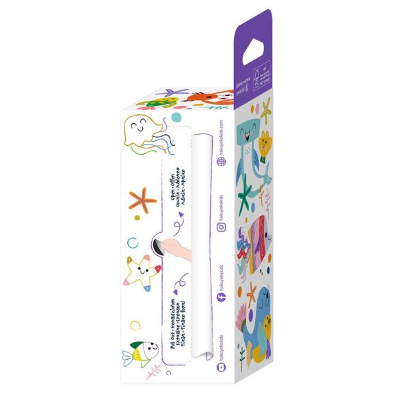 Kihúzható mini színező 4 db marokkrétával, Óceán Haku Yoka