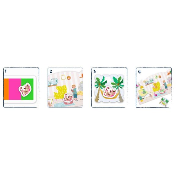 Első nyomda készletem 15 db figurás kimosható nyomdával, Háziállatok Haku Yoka