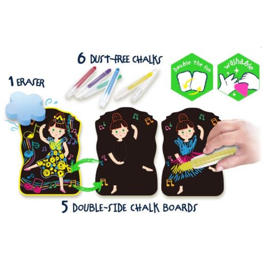 Első színező készletem 6 db krétával, Hercegnők Haku Yoka