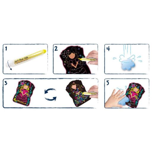 Első színező készletem 6 db krétával, Hercegnők Haku Yoka