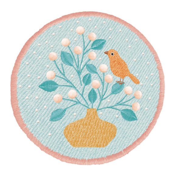 Tolltartó két rekesszel - Madárka - Romantic pencil case