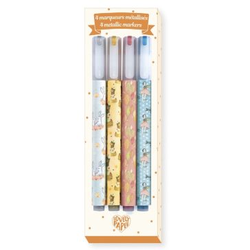  Metál filctoll készlet - 4 metál színben - 4 Elodie metallic markers