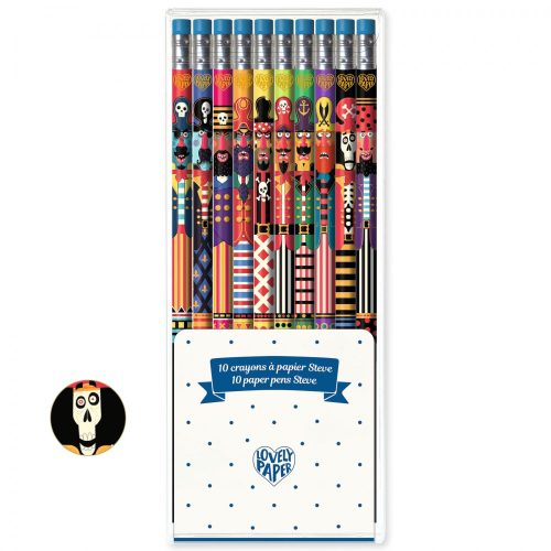 Steve grafit ceruzái - 10 db  ceruza - kalózos Djeco