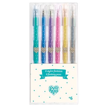   Zselés toll készlet - 6 gliteres színben - 6 glitter gel pens