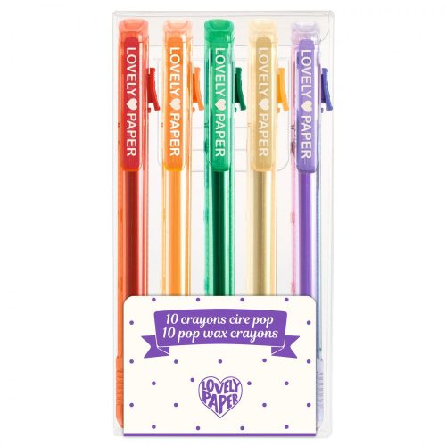 Viaszkréta-toll készlet 5 divatos színben - 5 pop wax crayons Djeco 