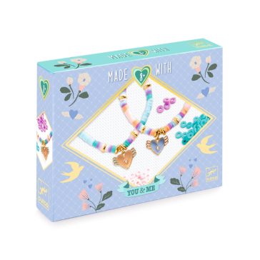   Ékszerkészítő készlet - Páros szárnyaló szívek- karkötők- Heishi Djeco