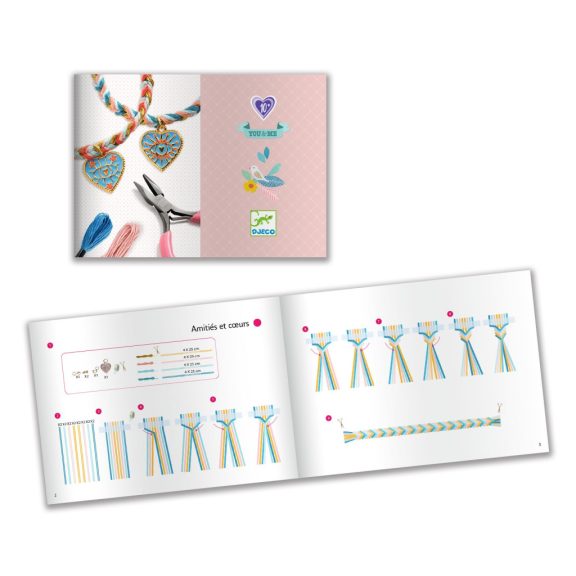 Barátság karkötő készítő készlet-szívek Djeco