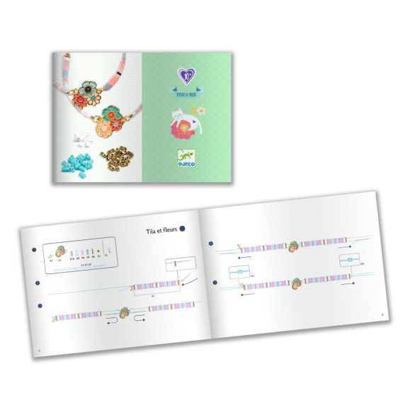Virág medálos barátság karkötő készítő készlet Djeco