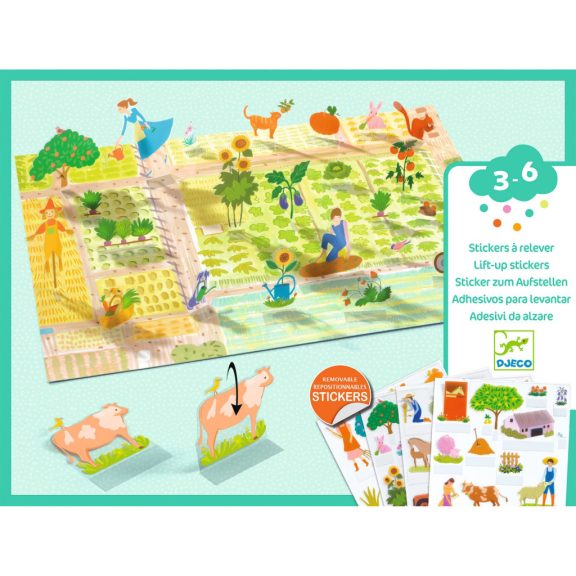 Matricázós sztorik, 3D - Élet vidéken - Lift-up stickers - Farm