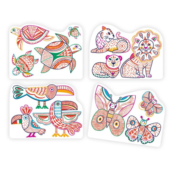 Meglepetés színező - Vadállatok - Wild families