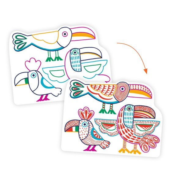 Meglepetés színező - Vadállatok - Wild families