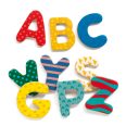 Mágneses betűkészlet - színes, mintás nagybetűk  Djeco