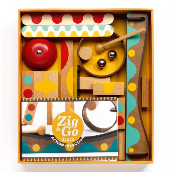 Építőjáték- Akció-reakció -Zig & Go- 25db-os