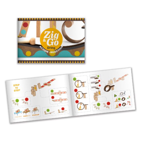 Építőjáték- Akció-reakció -Zig & Go- 25db-os