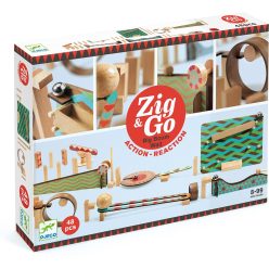 Építőjáték- Akció-reakció -Zig & Go-48 db-os Djeco