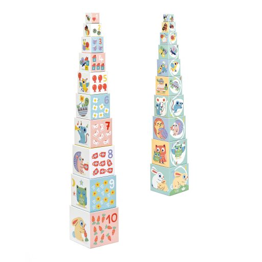 Toronyépítő kocka - Nyuszis - BabyBloki