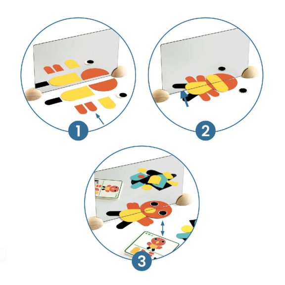 Képkirakó - Tükröző állatfigurák - Ze Mirror Animals Djeco