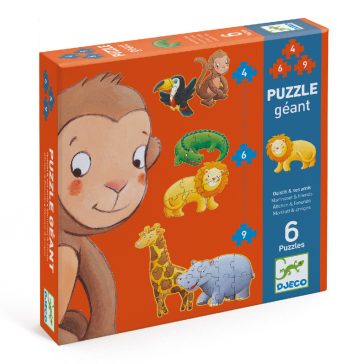   Óriás puzzle - Afrikai állatok- Marmoset és barátai - Djeco