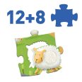   Óriás puzzle - Tanyasi állatsimogató, 12+8 db-os - Tactile farm puzzle