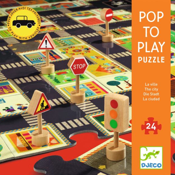 Óriás puzzle - Város - 100x63 cm- Djeco
