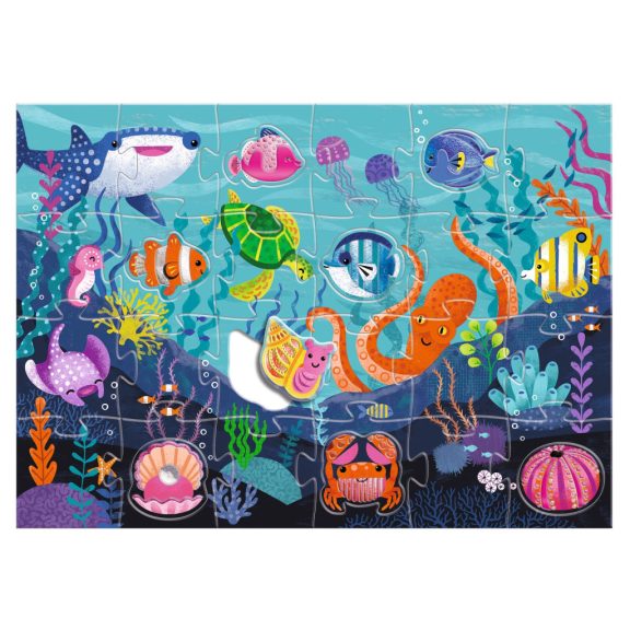 Óriás puzzle - Tengerlakók, 24+8 db-os - Taktilo sea