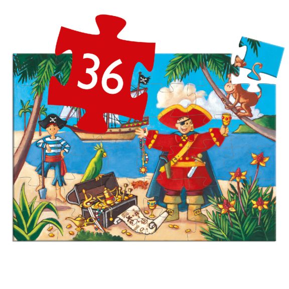 Formadobozos puzzle - Kalózok kincse-36db-os