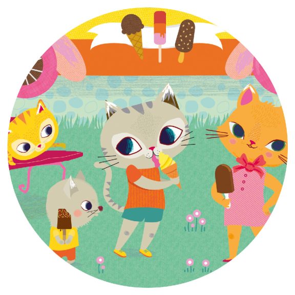 Formadobozos puzzle - Fagyis kocsi, 16 db-os - Ice cream truck