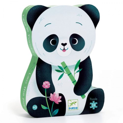 Formadobozos puzzle - Panda és kicsinye -24db-os