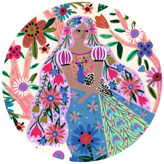 Formadobozos puzzle - Hercegnő és a páva, 36 db-os - The princess and her peacock 