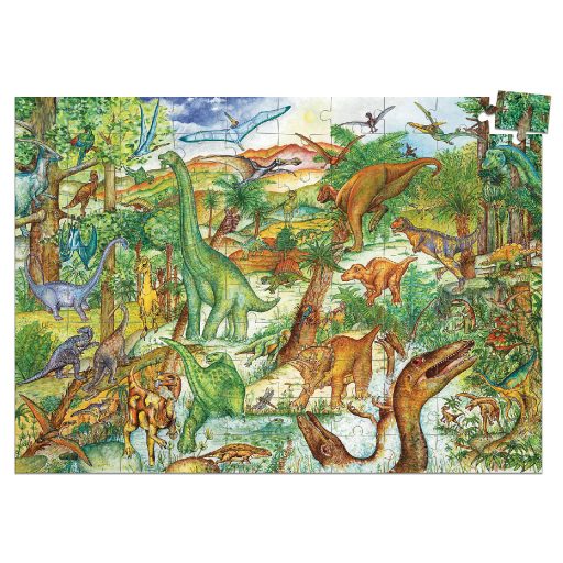 Megfigyeltető puzzle - Dinoszauruszok 100 db-os  Djeco