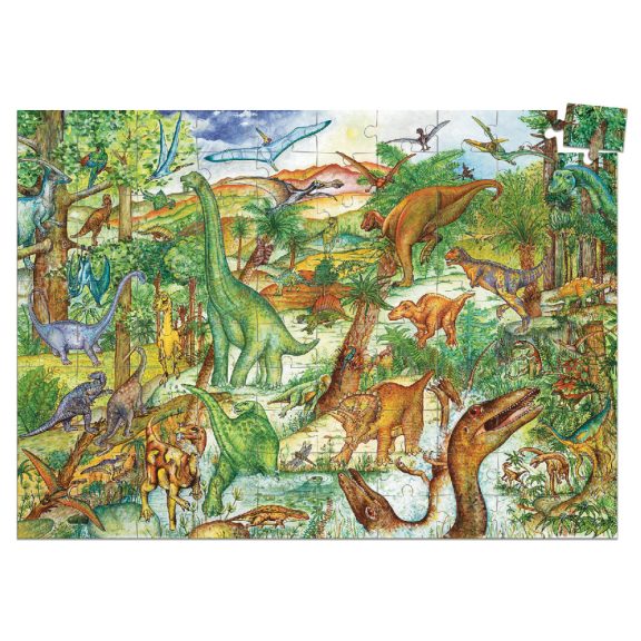 Megfigyeltető puzzle - Dinoszauruszok 100 db-os  Djeco