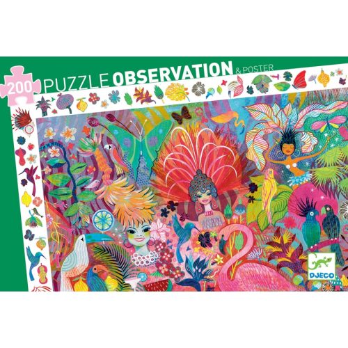 Megfigyeltető puzzle - Riói karnevál, 200 db-os  Djeco