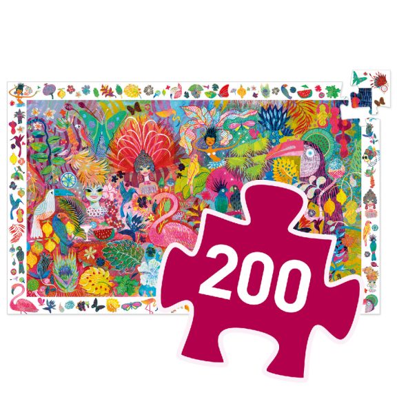 Megfigyeltető puzzle - Riói karnevál, 200 db-os  Djeco
