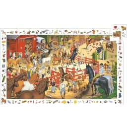 Megfigyeltető puzzle - Lovaglás-200db-os Djeco