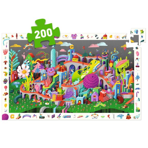 Megfigyeltető puzzle - Őrült város, 200 db-os  Djeco