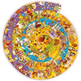   Megfigyeltető puzzle - Történelem - spirál puzzle 350db-os + booklet Djeco