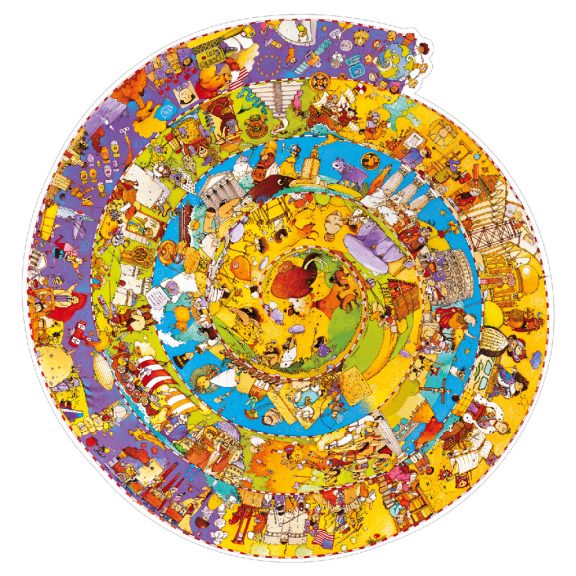 Megfigyeltető puzzle - Történelem - spirál puzzle + booklet