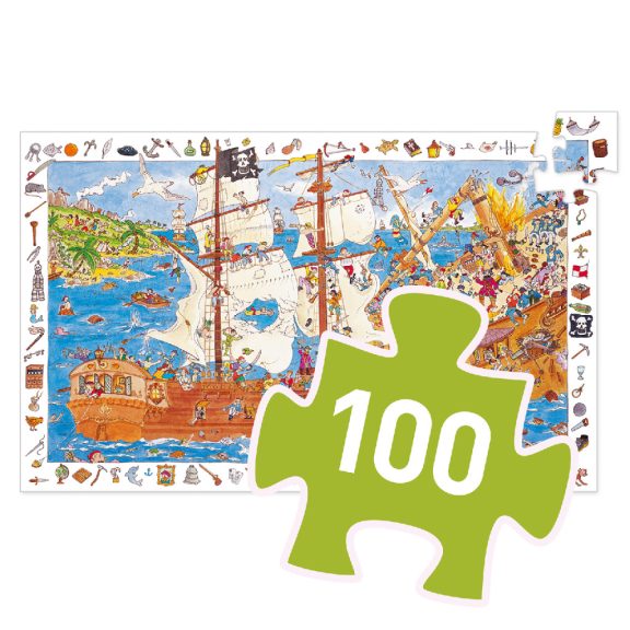 Megfigyeltető puzzle - Kalózok  Djeco