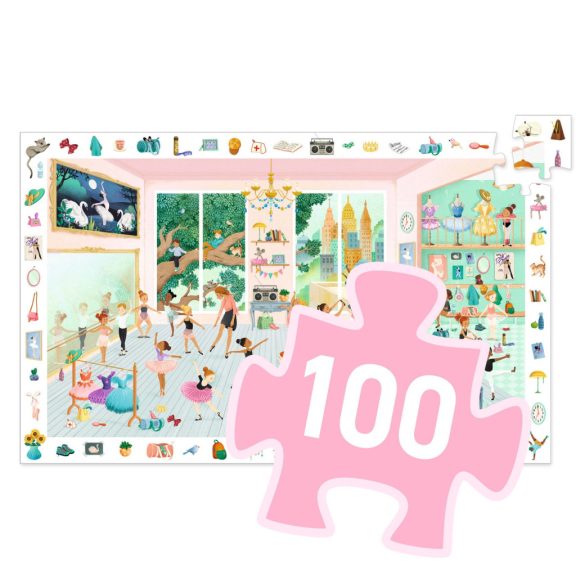 Megfigyeltető puzzle - Balett iskola, 100 db-os - The dance school