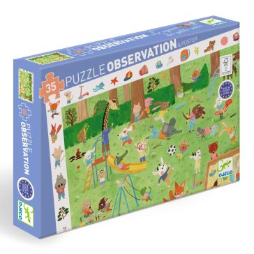   Megfigyeltető puzzle - Kisbarátok a kertben, 35 db-os - Little friends' garden