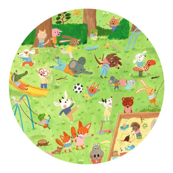 Megfigyeltető puzzle - Kisbarátok a kertben, 35 db-os - Little friends' garden