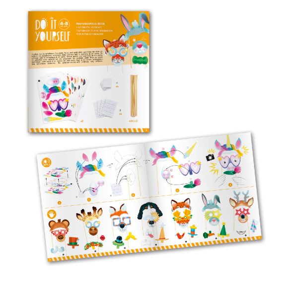 Mókás állatok- álarckészítő kreatív szett Djeco