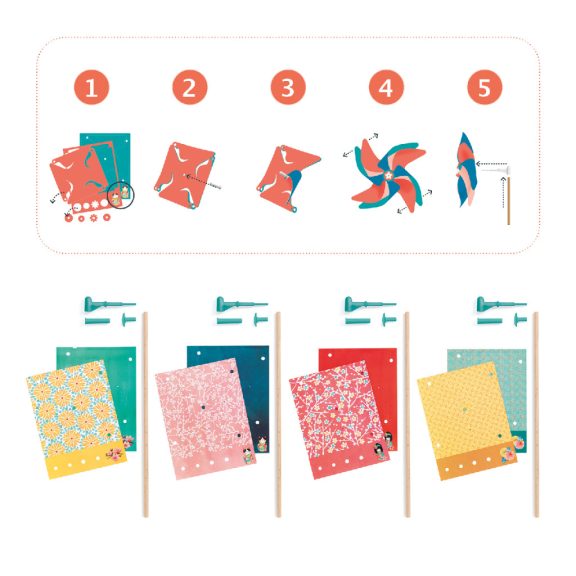 Vidám szélforgók- 4db Djeco