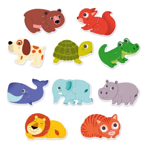 Párosító puzzle 10db-os - Állatos Djeco