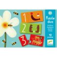   Párosító puzzle 10db-os - Számok  állatfigurákkal Djeco