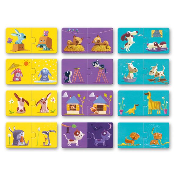 Párosító puzzle - Ellentétek, 24 db-os - Opposites