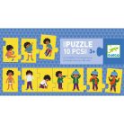 Sorozatkirakó puzzle - Öltözködés, 10 db-os Djeco