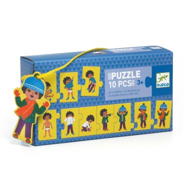 Sorozatkirakó puzzle - Öltözködés, 10 db-os Djeco