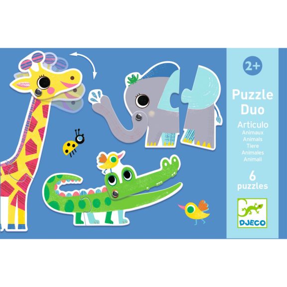 Párosító puzzle -Afrikai állatok Djeco