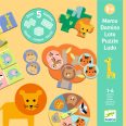   Társasjáték - 5 az 1-ben, Vadállatok - Wild animals, 5 GAMES